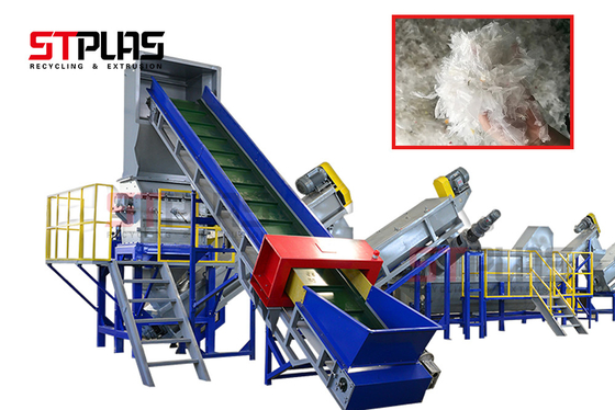 라인 소모 CE ISO SGS 인증 500 kg/H를 씻는 자동 플라스틱 백 PP PE 영화